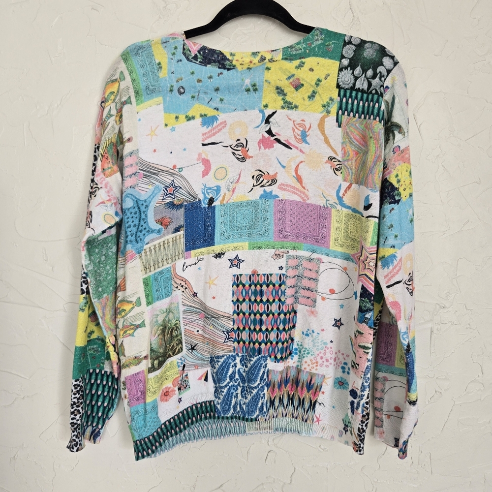 Vilagallo Multicolored Patchwork Cotton Light Kni… - image 7